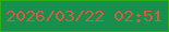 文字の大きさ：5、枠の色：2fad12、背景の色：16904c、文字の色：d05e45 無料ブログパーツのブログ時計