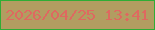 文字の大きさ：4、枠の色：2fad35、背景の色：b29d61、文字の色：de6960 無料ブログパーツのブログ時計