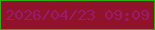 文字の大きさ：3、枠の色：2faf0b、背景の色：91122b、文字の色：9c1a6c 無料ブログパーツのブログ時計