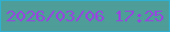 文字の大きさ：5、枠の色：2fb0d1、背景の色：4e9d98、文字の色：9646df 無料ブログパーツのブログ時計