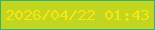 文字の大きさ：3、枠の色：2fb378、背景の色：c2d51f、文字の色：f5e614 無料ブログパーツのブログ時計