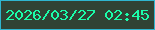 文字の大きさ：5、枠の色：2fb5cf、背景の色：304234、文字の色：1bfdaa 無料ブログパーツのブログ時計