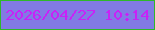 文字の大きさ：1、枠の色：2fb82a、背景の色：827ae4、文字の色：c822f6 無料ブログパーツのブログ時計