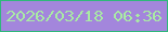 文字の大きさ：4、枠の色：2fb87b、背景の色：a386dc、文字の色：a9eaa4 無料ブログパーツのブログ時計