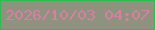 文字の大きさ：1、枠の色：2fbb50、背景の色：909280、文字の色：d681a2 無料ブログパーツのブログ時計