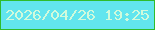 文字の大きさ：2、枠の色：2fbc2d、背景の色：62e5ee、文字の色：d0fadc 無料ブログパーツのブログ時計