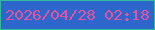 文字の大きさ：4、枠の色：2fbc9c、背景の色：2d67cb、文字の色：e751a2 無料ブログパーツのブログ時計