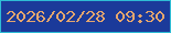 文字の大きさ：3、枠の色：2fbcd5、背景の色：1b3a9a、文字の色：e4a66e 無料ブログパーツのブログ時計