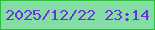 文字の大きさ：1、枠の色：2fbd3d、背景の色：83dda4、文字の色：6b32e2 無料ブログパーツのブログ時計