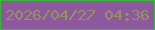 文字の大きさ：5、枠の色：2fbe2f、背景の色：8d589e、文字の色：96945e 無料ブログパーツのブログ時計