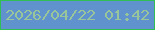 文字の大きさ：1、枠の色：2fbf55、背景の色：6093cd、文字の色：98c69a 無料ブログパーツのブログ時計