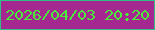 文字の大きさ：5、枠の色：2fbf84、背景の色：a52790、文字の色：4aec3c 無料ブログパーツのブログ時計