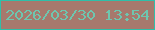 文字の大きさ：5、枠の色：2fbfa9、背景の色：a7796d、文字の色：6ec6af 無料ブログパーツのブログ時計