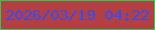 文字の大きさ：2、枠の色：2fc65a、背景の色：b43f42、文字の色：314dfe 無料ブログパーツのブログ時計