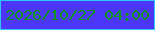 文字の大きさ：1、枠の色：2fc7f6、背景の色：4c36f9、文字の色：0d951f 無料ブログパーツのブログ時計