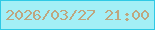 文字の大きさ：4、枠の色：2fc9e5、背景の色：a3eff6、文字の色：bea67f 無料ブログパーツのブログ時計