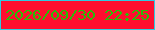 文字の大きさ：1、枠の色：2fcbe1、背景の色：ff0f2f、文字の色：2abd07 無料ブログパーツのブログ時計