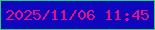 文字の大きさ：5、枠の色：2fcc71、背景の色：0f07be、文字の色：e50f86 無料ブログパーツのブログ時計