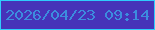 文字の大きさ：1、枠の色：2fccfc、背景の色：4633b9、文字の色：3c8cde 無料ブログパーツのブログ時計