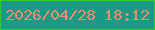 文字の大きさ：2、枠の色：2fcd26、背景の色：1c9984、文字の色：f88a6d 無料ブログパーツのブログ時計
