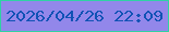 文字の大きさ：5、枠の色：2fd2a4、背景の色：9287ea、文字の色：1152b5 無料ブログパーツのブログ時計