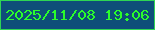 文字の大きさ：2、枠の色：2fd554、背景の色：0e4e79、文字の色：2bfc2c 無料ブログパーツのブログ時計