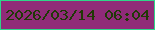 文字の大きさ：1、枠の色：2fd589、背景の色：902b78、文字の色：203906 無料ブログパーツのブログ時計