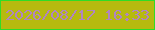 文字の大きさ：4、枠の色：2fdc27、背景の色：b6ba0f、文字の色：b085c1 無料ブログパーツのブログ時計