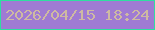 文字の大きさ：1、枠の色：2fdea0、背景の色：9f7bd3、文字の色：cebaa2 無料ブログパーツのブログ時計