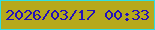 文字の大きさ：2、枠の色：2fdfe2、背景の色：b6a91c、文字の色：2310b9 無料ブログパーツのブログ時計