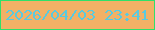 文字の大きさ：3、枠の色：2fe06a、背景の色：f2b166、文字の色：59cae0 無料ブログパーツのブログ時計