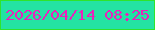 文字の大きさ：4、枠の色：2fe42c、背景の色：24e3a3、文字の色：e922bb 無料ブログパーツのブログ時計