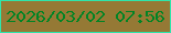 文字の大きさ：3、枠の色：2fe4aa、背景の色：957935、文字の色：018425 無料ブログパーツのブログ時計
