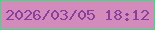 文字の大きさ：2、枠の色：2fe579、背景の色：d38bbb、文字の色：8a3f9f 無料ブログパーツのブログ時計
