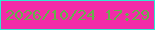 文字の大きさ：4、枠の色：2fe9d0、背景の色：f22ba8、文字の色：66b04c 無料ブログパーツのブログ時計