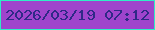 文字の大きさ：1、枠の色：2fedc6、背景の色：9f44cc、文字の色：2f2987 無料ブログパーツのブログ時計