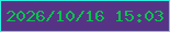文字の大きさ：2、枠の色：2fede1、背景の色：573385、文字の色：08c44c 無料ブログパーツのブログ時計