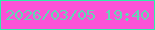 文字の大きさ：4、枠の色：2feea9、背景の色：fb52d7、文字の色：62d7b4 無料ブログパーツのブログ時計