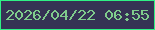 文字の大きさ：3、枠の色：2fef85、背景の色：353254、文字の色：7fcb8c 無料ブログパーツのブログ時計
