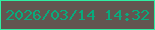 文字の大きさ：3、枠の色：2fefa3、背景の色：625550、文字の色：08ab7d 無料ブログパーツのブログ時計