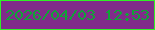 文字の大きさ：4、枠の色：2ff126、背景の色：802c8a、文字の色：0fa437 無料ブログパーツのブログ時計