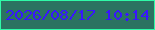 文字の大きさ：3、枠の色：2ffaa8、背景の色：2b7361、文字の色：3815ff 無料ブログパーツのブログ時計