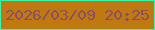 文字の大きさ：5、枠の色：2ffab0、背景の色：c07911、文字の色：8b4e62 無料ブログパーツのブログ時計