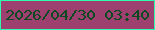 文字の大きさ：4、枠の色：2ffbaf、背景の色：9e406f、文字の色：0b4a21 無料ブログパーツのブログ時計