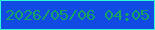 文字の大きさ：1、枠の色：2ffbd8、背景の色：114be4、文字の色：14a564 無料ブログパーツのブログ時計