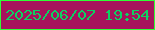 文字の大きさ：4、枠の色：2fff35、背景の色：a7135c、文字の色：0cd262 無料ブログパーツのブログ時計