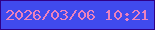 文字の大きさ：3、枠の色：300088、背景の色：404aee、文字の色：ec82bd 無料ブログパーツのブログ時計