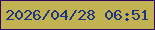 文字の大きさ：3、枠の色：300461、背景の色：c3b252、文字の色：1c3583 無料ブログパーツのブログ時計