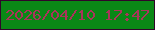 文字の大きさ：1、枠の色：30052a、背景の色：0a8816、文字の色：ab345b 無料ブログパーツのブログ時計