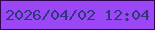 文字の大きさ：1、枠の色：300650、背景の色：9c47f6、文字の色：2f377c 無料ブログパーツのブログ時計